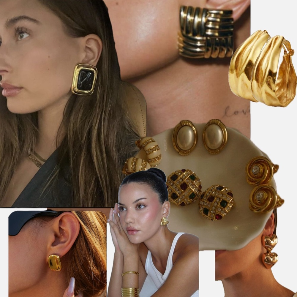 Vintage clip on earrings
